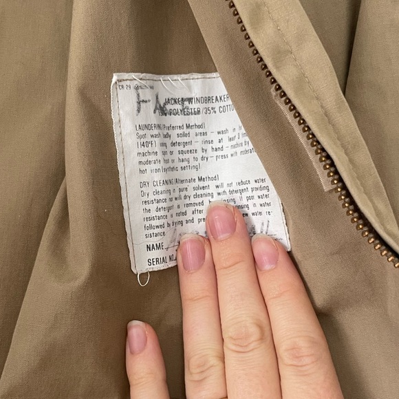 Vintage US Navy Khaki Windbreaker - Picture 4 of 4